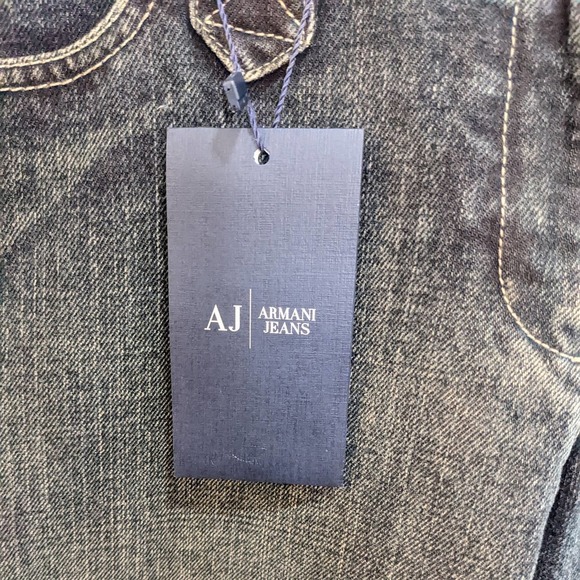 New Armani Jeans Womens 8 Straight Leg Indigo 003 Series Dark Wash Tall - Picture 5 of 12